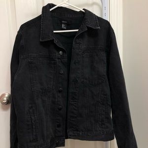 Black denim jacket